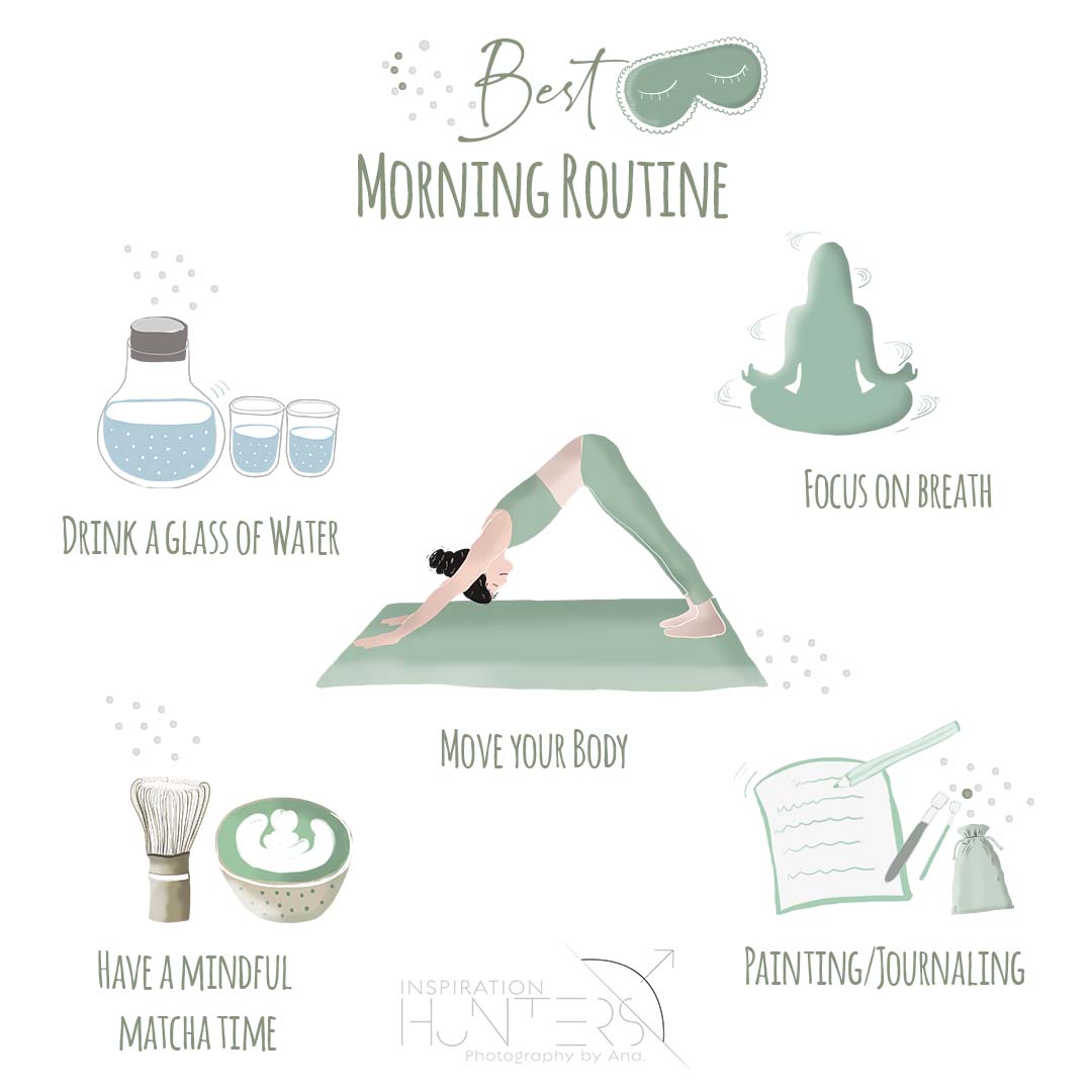 The best morning routine illustration inspiration hunters