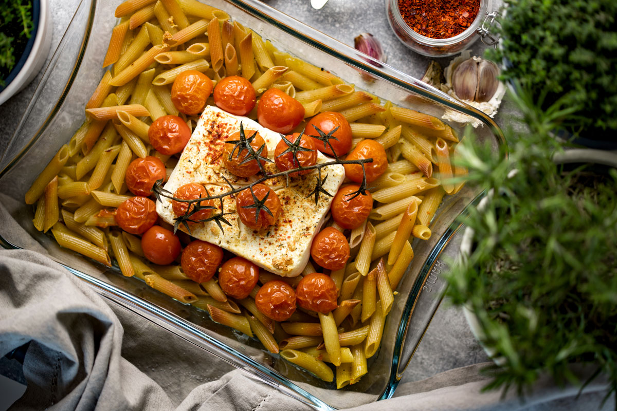 Baked feta pasta