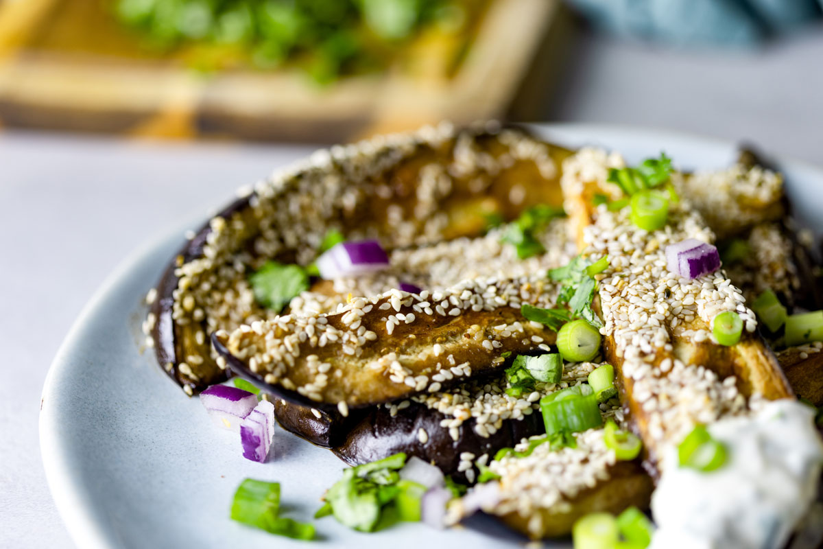 Eggplant sesame sticks