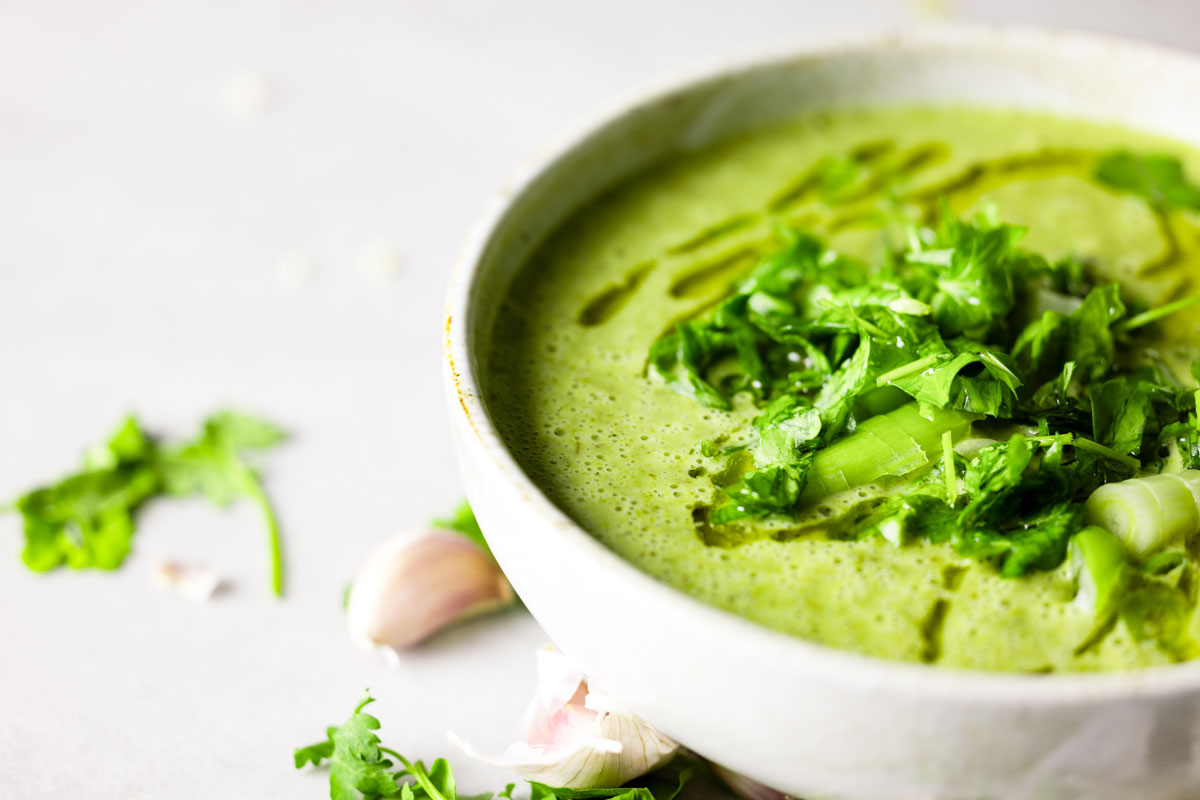 Roasted Broccoli and Mint Soup